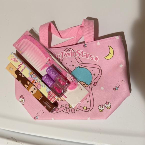 Sanrio Other - Sanrio Little Twin Stars Pink Tote with Lip Gloss, Combo